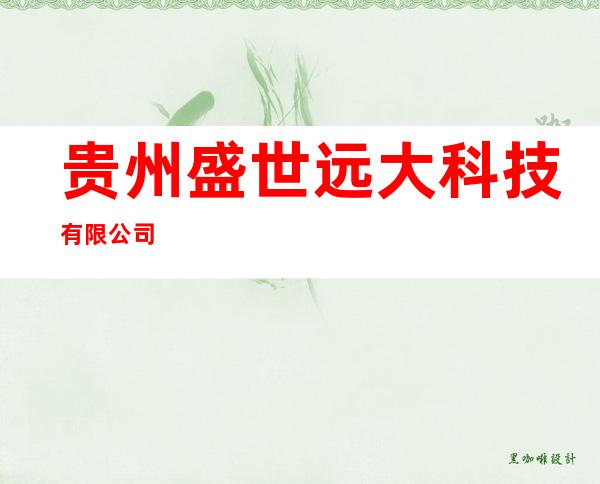 贵州盛世远大科技有限公司