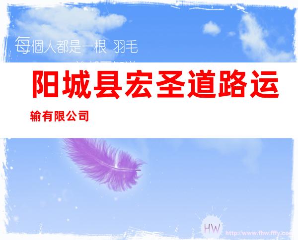 阳城县宏圣道路运输有限公司